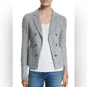 $425 THEORY Made In USA Blazer Women 8 JONTIA KB PARKDALE Open Jacket Silk Blend